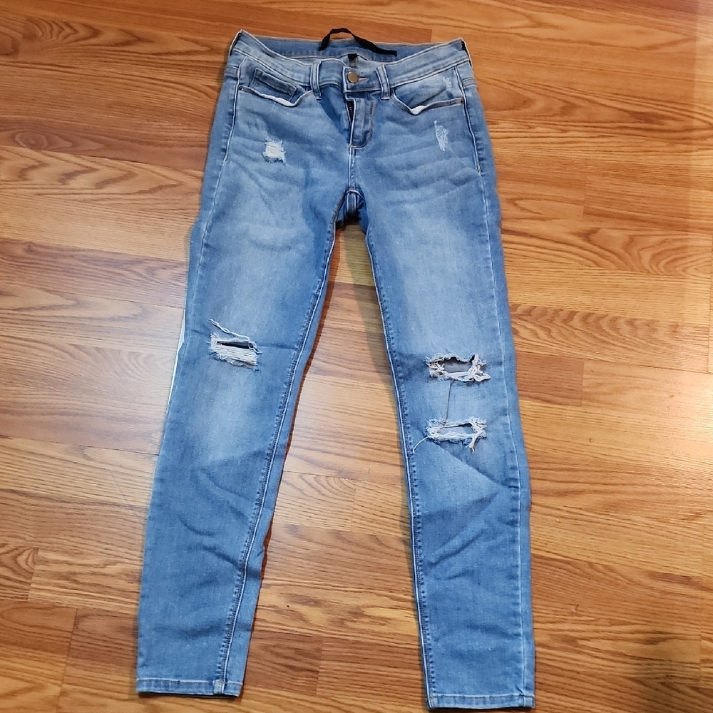 Harper - Distressed Blue Stretchy Jeans Size 27